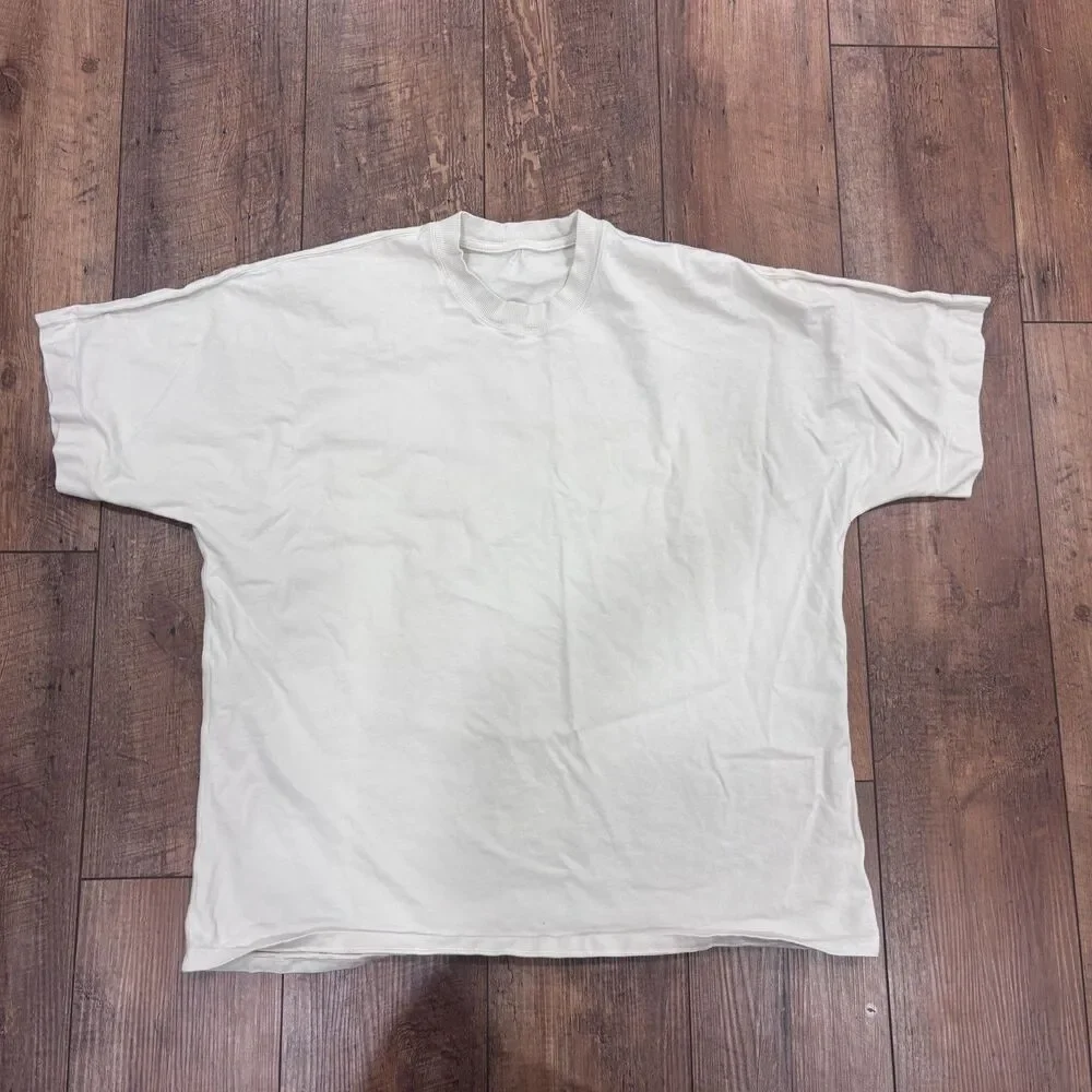Lululemon Relaxed-Fit Cotton Jersey T-Shirt Bone (First Release) Women's XL READ - Picture 4 of 9